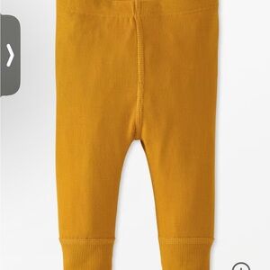 Hanna Andersson Baby Ribbed Leggings - Yellow Butter Brown 0-3 month